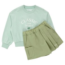 New Balance Kids NBgC 短版大學T + 工裝裙套裝