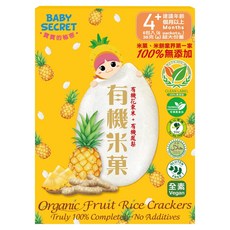 BABY SECRET 寶寶的秘密 有機米菓, 鳳梨, 36g, 1盒