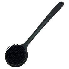 Black Join 雙面矽膠身體刷, 黑色, 1個, 1入