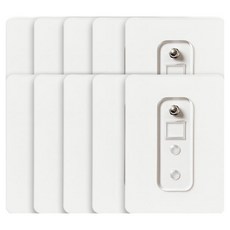 리빙필로 무타공 후크 접착식 스티커 10x7cm, 투명, 10개