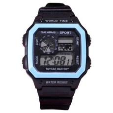 逍遙商會 多功能學生軍人防水運動手錶, 藍色, 1個