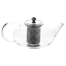 LuigiFerrero Coffeina玻璃濾茶壺, 1個, 1.2L, 銀色 + 透明色