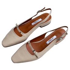 비아소뇨 여성용 Sling Back Bria 소가죽 수제화 2cm Vi21248