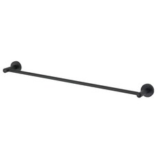 DAY&DAY 日日家居 不鏽鋼單桿毛巾掛桿 + 固定座 C0027BK-60 1組, 1個, 霧黑色