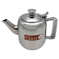 華美泡茶壺 附網 TH11008, 1個, 1L, 不鏽鋼色