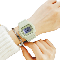 Soyo商會 方形休閒數位防水運動手錶, 1個, 綠色