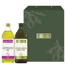Doña Paola 特級初榨橄欖油 1L + 葡萄籽油 1L 禮盒, 1套