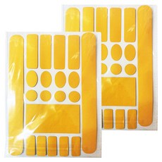 自行車車架保護貼, 黃色, 2個