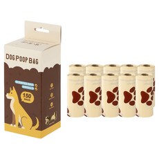 Green Hug 狗狗牛奶香味寵物拾便袋 便便袋 撿便袋, 1個, 150入, 棕色