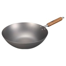 SUMMIT 日本製窒化鐵鍋/單柄北京平底炒鍋, 1個, 黑色, 33cm