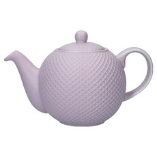 LoNDoN PoTTERY Globe陶製茶壺, 1個, 900ml, 格紋紫