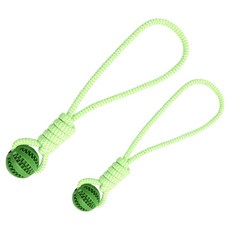 寵物 Wavy Days 繩結球玩具 2件組, 1套, 綠色