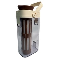 上手家居 冷萃冷水壺/冷萃壺/冷萃咖啡壺/冰箱水壺/冷泡茶壺/冰水壺, 1個, 1L, 咖啡色