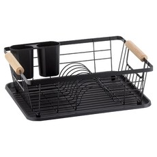 kela Rica集水盤 + 餐具碗盤瀝水架 42 cm, 1個, 黑色