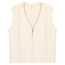 ab.f.z 女款羊毛混紡刷毛V領針織拉鍊衫 AFY4HV33