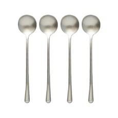 JUST HOME 復古304不鏽鋼咖啡匙 7289-04B-1, 霧面銀色, 4個