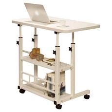 極美家居 升降學習桌 雙層, 極光白