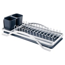 ibili 餐具碗盤瀝水架, 1個, 白色 + 藍色