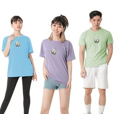 MI MI LEO 高透氣吸排T恤3件組 台灣製 D26, 淡紫色 + 水藍色 + 牛油果綠