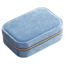 Kyhome 便攜首飾飾品收納盒/大容量珠寶盒, 1個, 淺藍色