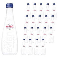 에비앙 스파클링 글라스 탄산수, 330ml, 20개