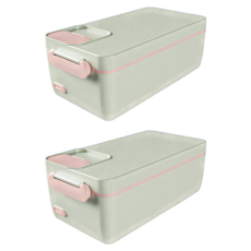 Well Life 悅生活 Best buy 免插電免加水電熱飯盒1L, 草木綠, 2個