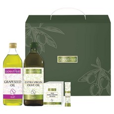 Donna Paola 特級初榨橄欖油 1L + 葡萄籽油 1L + 特級初榨橄欖油 10ml x 20p 禮盒, 1套