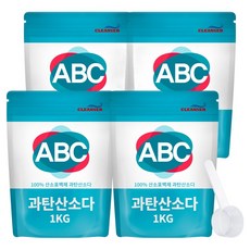 ABC清潔劑 過碳酸鈉袋裝 1kg x 4入 + 量匙組, 1套