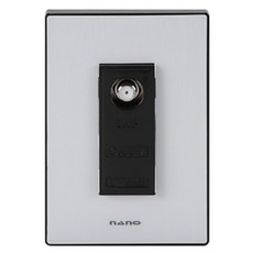 nano 電氣 Art2 SIMPLE 1孔用 CATV 3路嵌入式模組 黑色, 1個