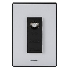 nano 電氣 Art2 SIMPLE 單孔用 CATV 2路 埋入式模組 黑色, 1個