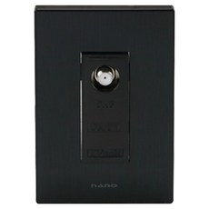nano 電氣 Art2 SIMPLE 1聯用 CATV 3路嵌入式模組 全黑, 1個