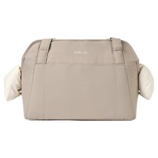 likalika 寵物外出提籠 + 肩墊 + 斜背帶組合, 1套, 灰褐色 + 象牙白