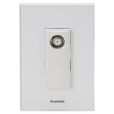 nano 電氣 Art2 SIMPLE 單聯用 CATV 2路嵌入式模組 白色, 1個