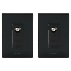 nano 電氣 Art2 SIMPLE 單聯有線電視1路 + 單聯有線電視2路 嵌入式模組套組 全黑色, 1套