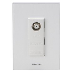 nano 電氣Art2 SIMPLE 1個用CATV 1室嵌入式模組 白色, 1個