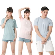 MI MI LEO 台灣製高透氣吸排T恤 D25 3件組, 淡綠色 + 淡藍色 + 淡粉色