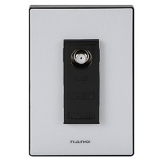 nano 電器Art2 SIMPLE 1個用CATV 3孔嵌入式模組 珍珠灰, 1個