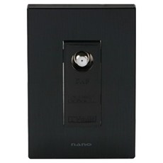 nano 電氣 Art2 SIMPLE 單聯用 CATV 1路嵌入式模組 全黑, 1個
