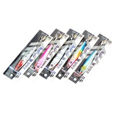 HAIDON 海東 鐵板釣 JAVAHORN 水晶金蔥鐵板路亞釣鉤 隨機出貨, 1入, 5個