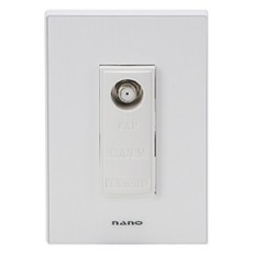 nano 電氣 Art2 SIMPLE 1孔用 CATV 3路嵌入式模組 白色, 1個
