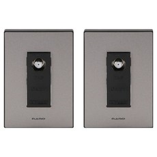 nano 電氣 Art2 SIMPLE 1孔用CATV 1路 + 1孔用CATV 2路 埋入式模組套組 珍珠灰, 1套