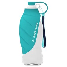 摩達客寵物 Super SD Pets 寵物樹葉折疊飲水餵水器/水壺/寵物外出壺 德國紅點設計得獎 500ml, 1個, 藍色