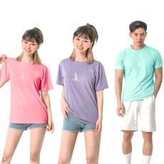 MI MI LEO 台灣製高透氣吸排T恤 D25 3件組, 蜜桃粉 + 淡紫 + 薄荷綠