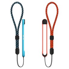 SPACE SHIELD 任天堂 Switch 2 相容 標準掛繩 可調節 Joy-Con 2 手腕帶 2入, 1個, 圖案藍 + 紅, 單一商品