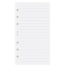 PAPERIDEAS 活頁替芯 橫線 白瑤紙, 1個, 80張