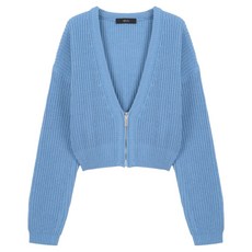 ab.f.z 女款深V領針織拉鍊短版開襟衫 AFX4QY31