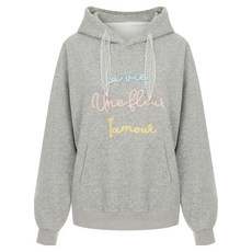 Sellys 蕾絲字母寬版連帽T恤 I5C-CTS018