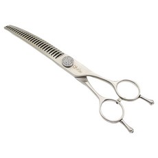 SILVER LINE 狗狗用 BALI 弧形美容剪刀 17.3cm BALI7027, 銀色, 1個