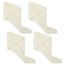 JOYFUL NAPKIN 悅棉 乾髮帽/吸水頭巾/擦髮帽/擦頭髮吸水毛巾/包頭巾, 白色, 4條