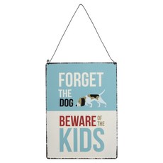 Rex LONDON 復古鐵牌掛飾, 當心孩童